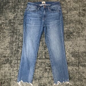 J. Crew Distressed Slim Broken In Boyfriend Ankle Jeans